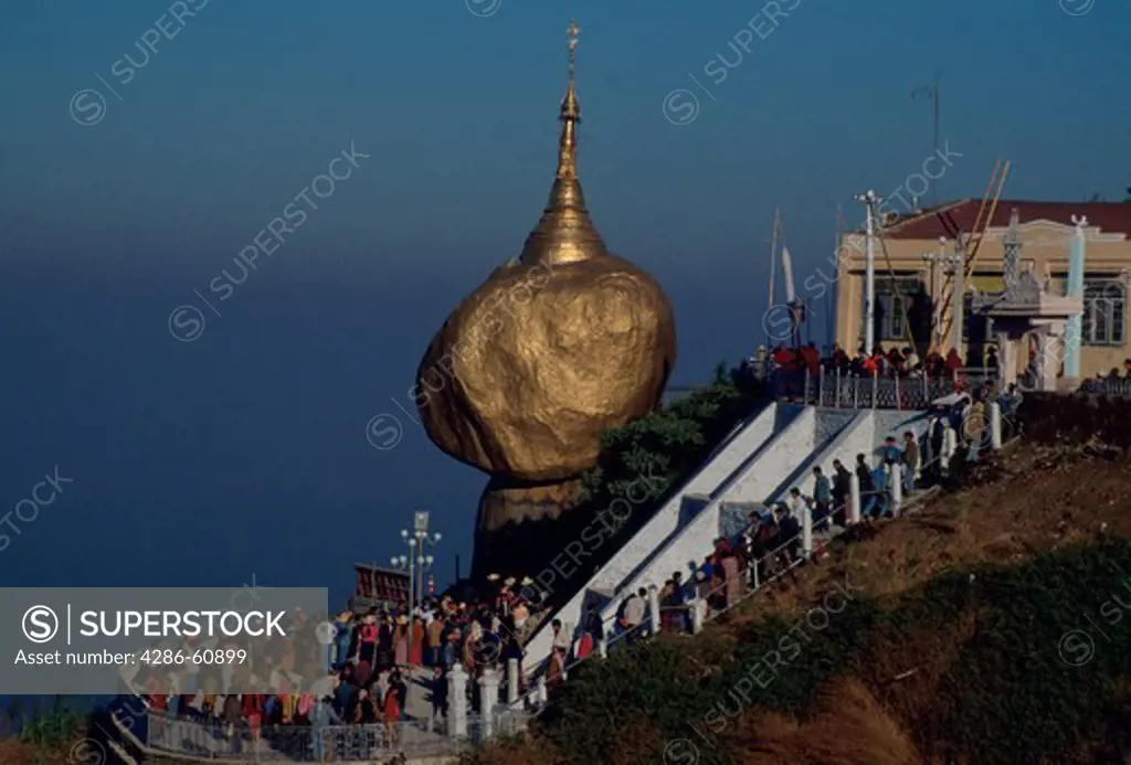 The Golden Rock in Kyaiktiyo Pagoda, Myanmar