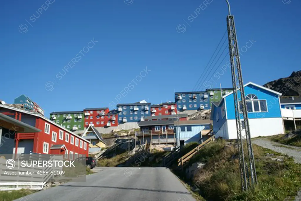 residential district, Qaqortoq, Greenland (Danish name: Julianehab), largest town in South Greenland