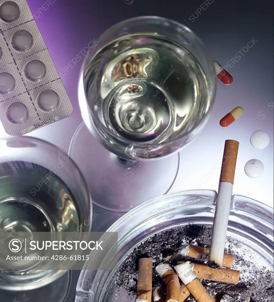 Dangerous mixture, alcohol, cigarettes and drugs
