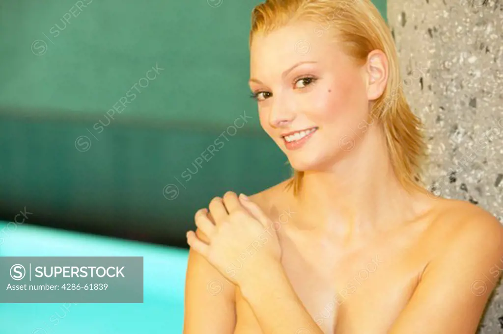 woman relaxing at wellness hotel