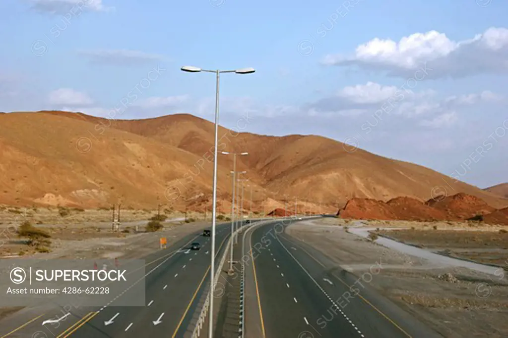 Sultanate Oman motorway near Sumail passport