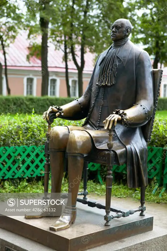Statue of Peter the Great in the Peter and Paul Fortress ,St.Petersburg ,Russia