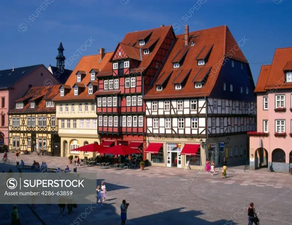 Germany,  Marktplatz in Quedlinburg