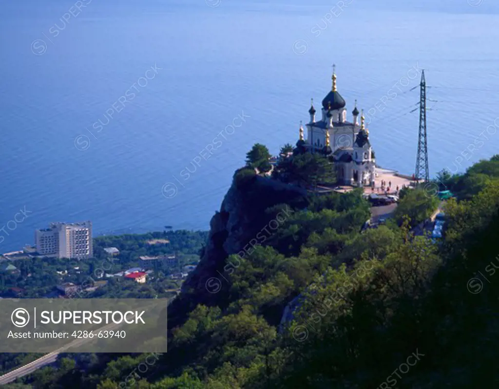 Ukraine,  Krim,  Foross Kirche auf einem Felsen