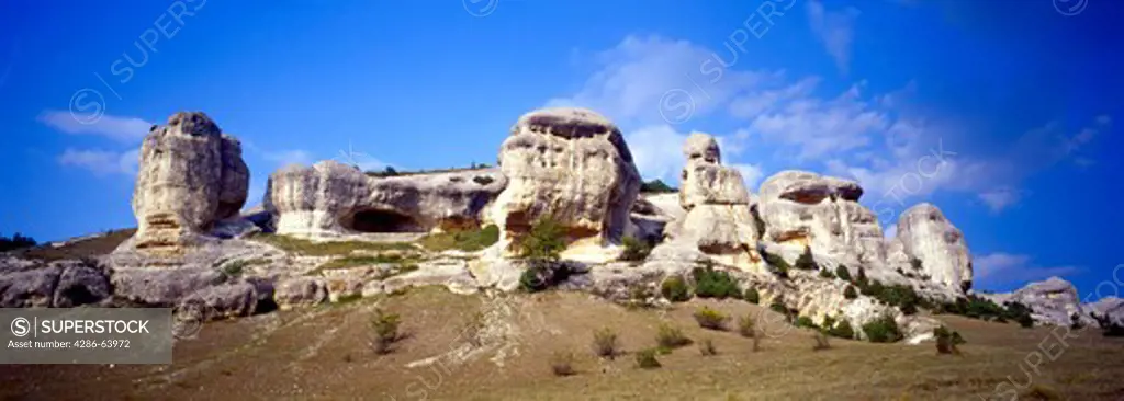 The Ukraine, the Crimea rock formation with Bachtschisaraij