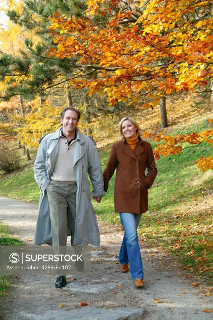 couple at autumn walk