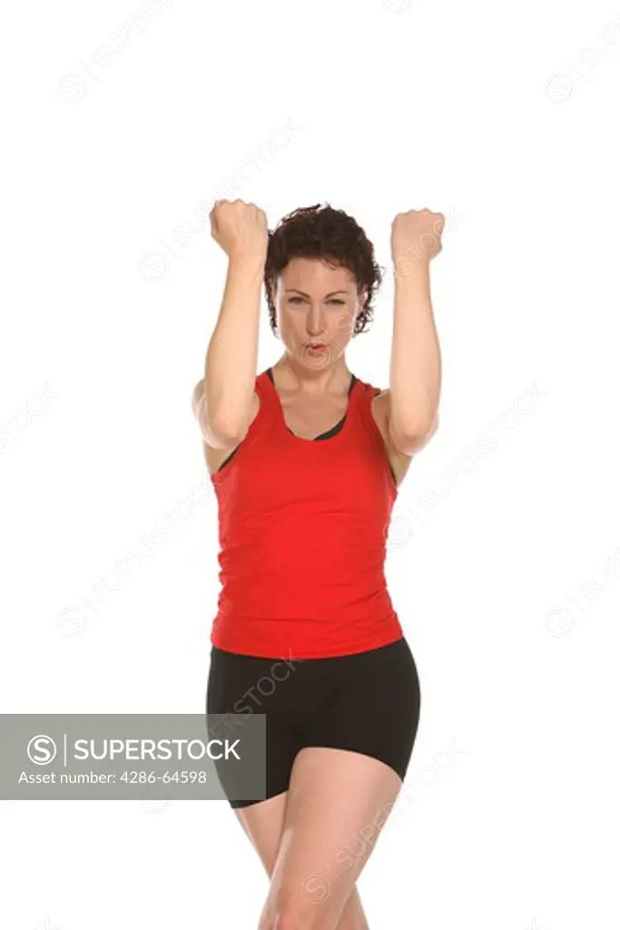 Fit exercising woman