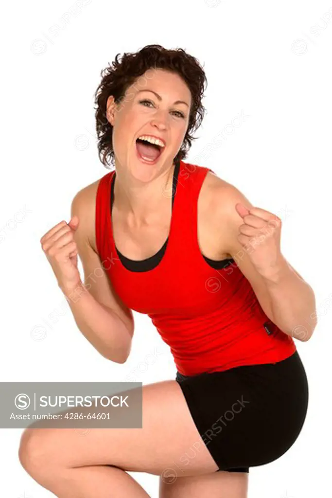 Fit exercising woman