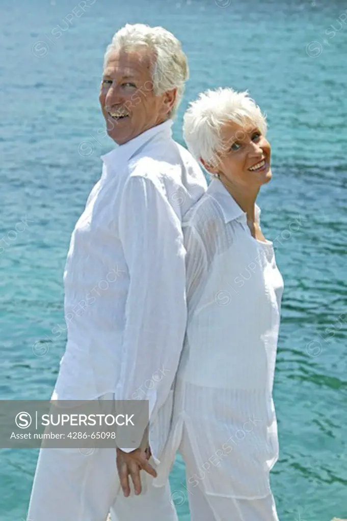 elder couple in holidays