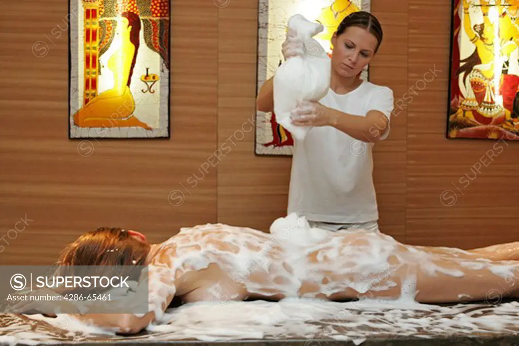 Lather, soap massage,