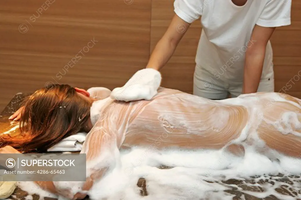 Lather, soap massage