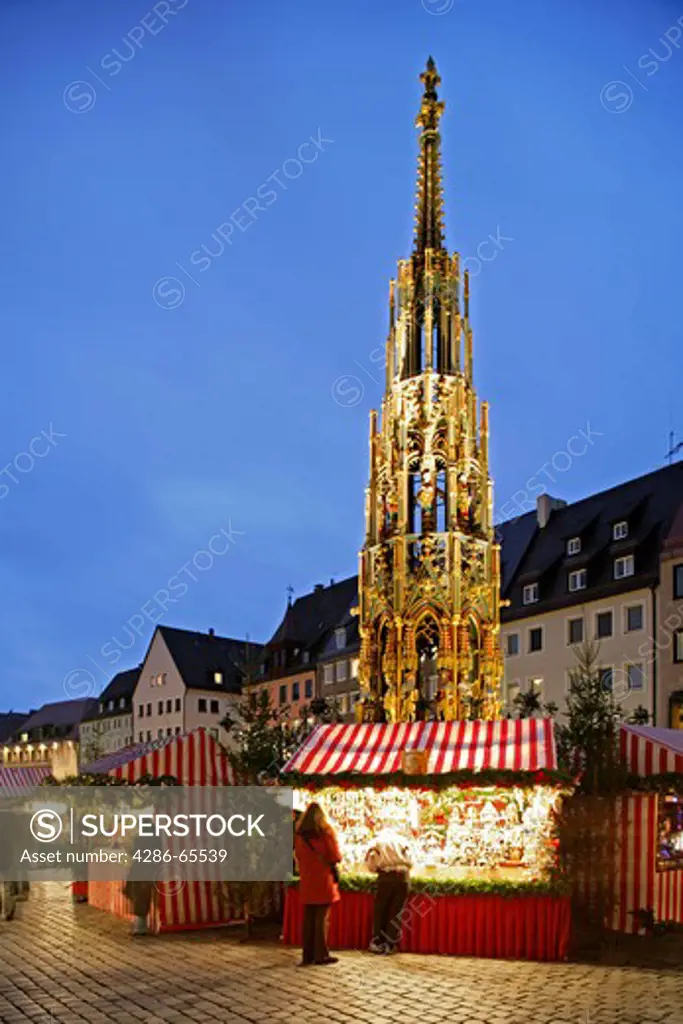 Germany, Nuremberg, Christmas present market
