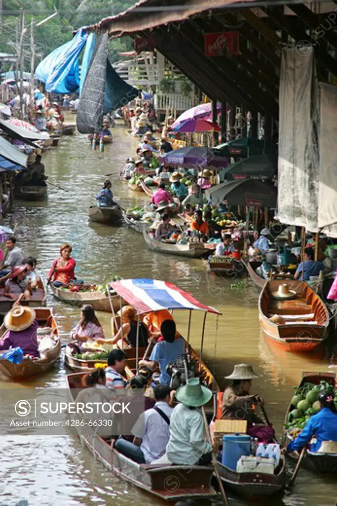 Thailand, Bangkok, Damnoen Saduak, Floating, Market
