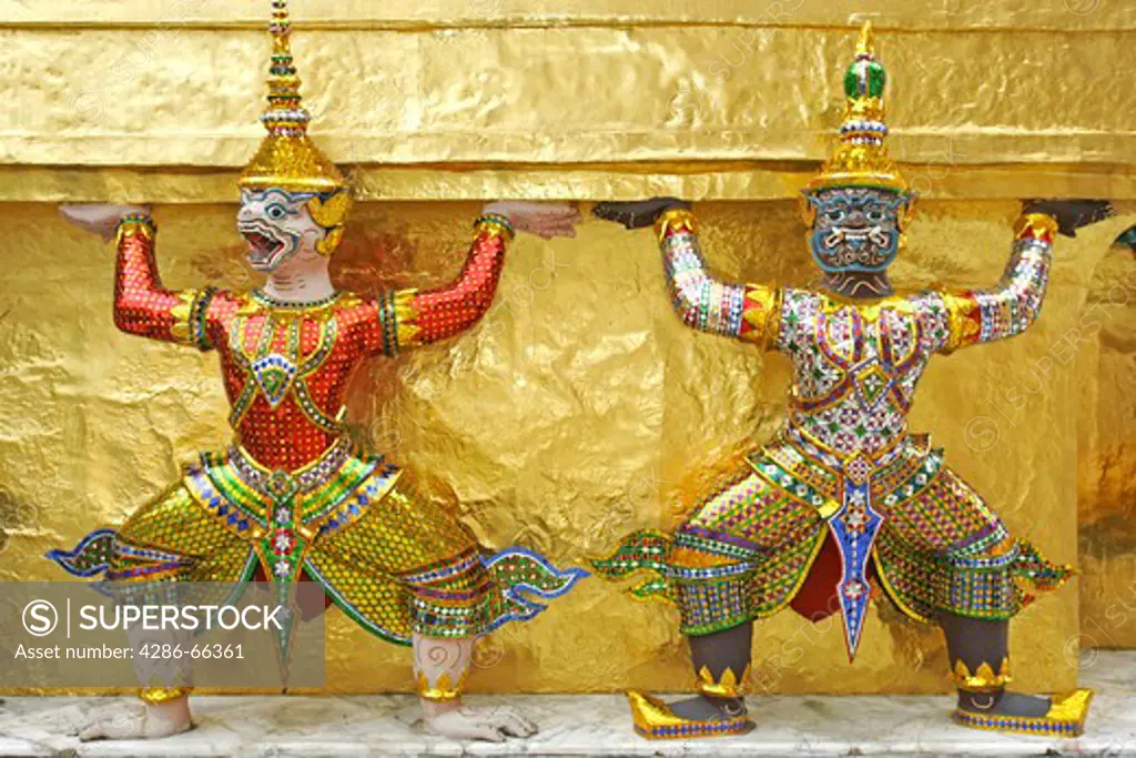 Thailand, Bangkok, Wat Phra Kaeo, Grand Palace,