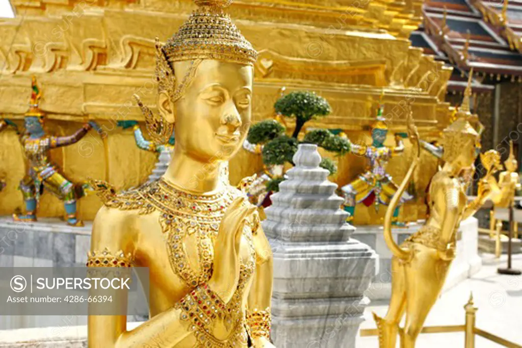 Bangkok golden mythological creature in Grand Palace