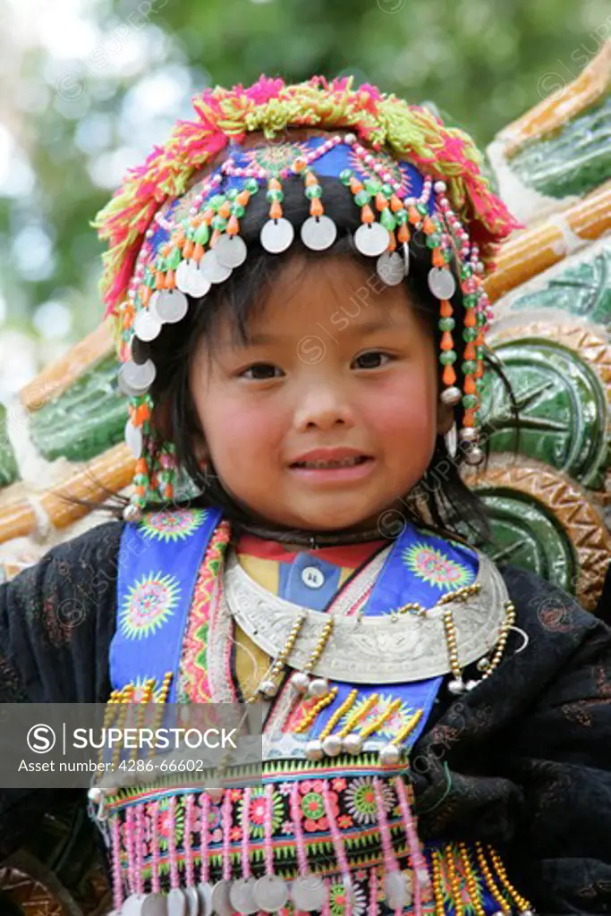 Chiang Mai girl of Lisu Tribe Portrait