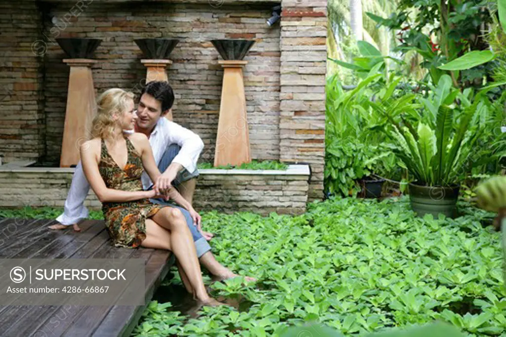 couple in love relax at holidays