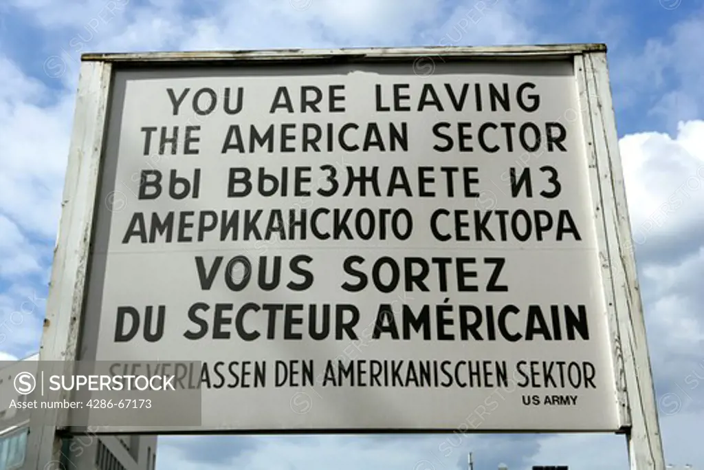 Germany, Berlin, the checkpoint Charlie, former border crossing, tourist attraction