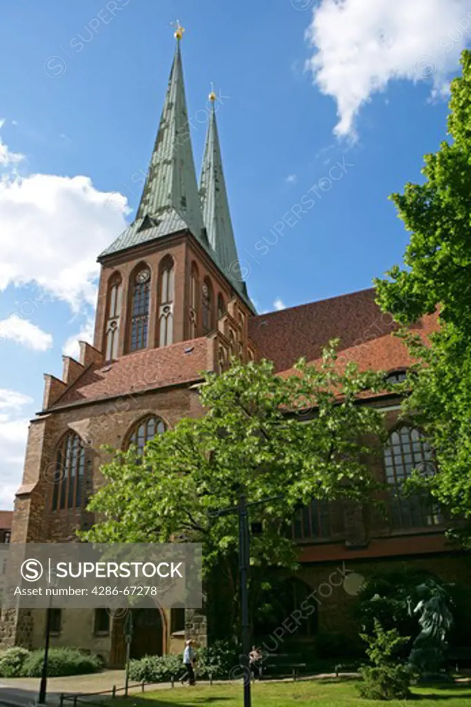 Germany, Berlin, Nikolaiviertel, Nikolaikirche