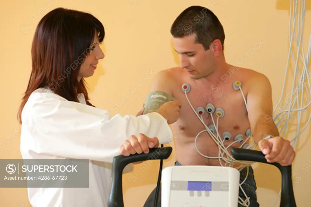 Man having ECG test