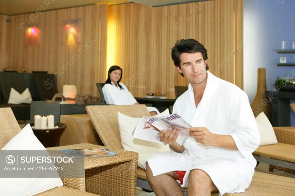 couple relaxing in a wellness hotel