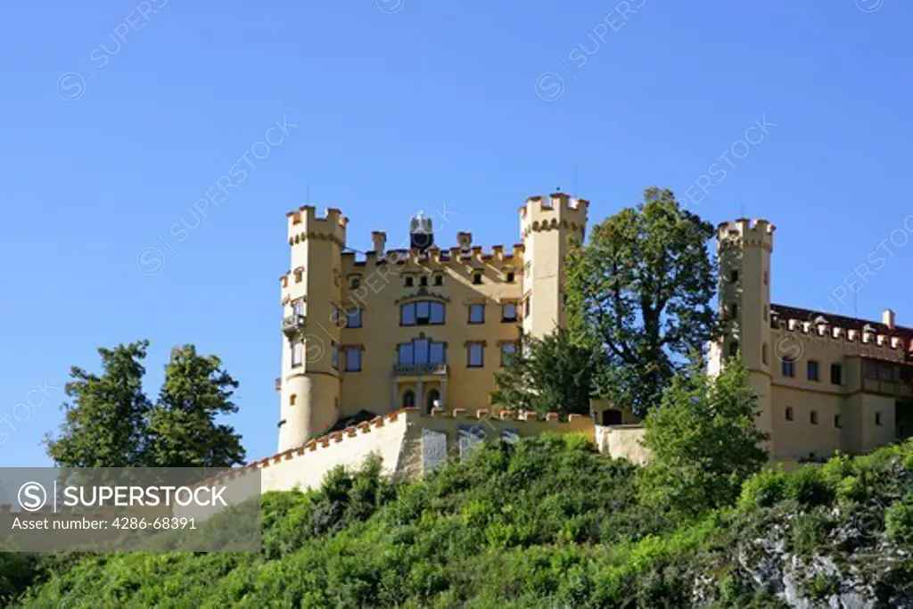 Schloss Hohenschwangau castle near Fuessen Bavaria Germany