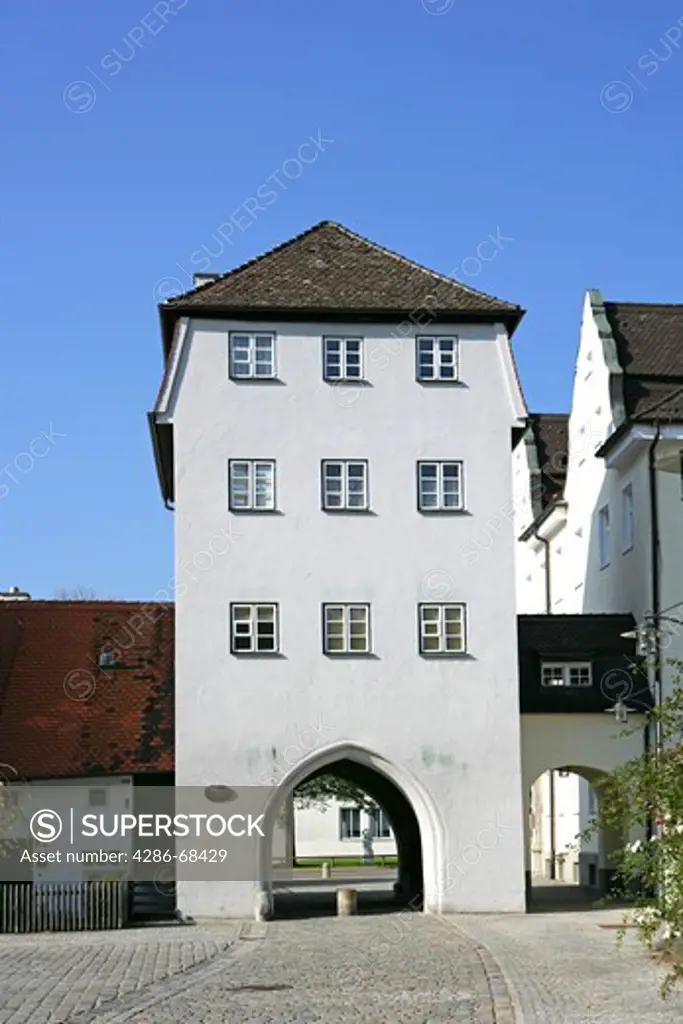Germany Bavaria Landsberg city gate Faerbertor