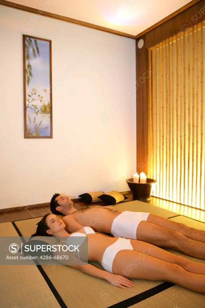 Couple relaxing in Wellness Hotel