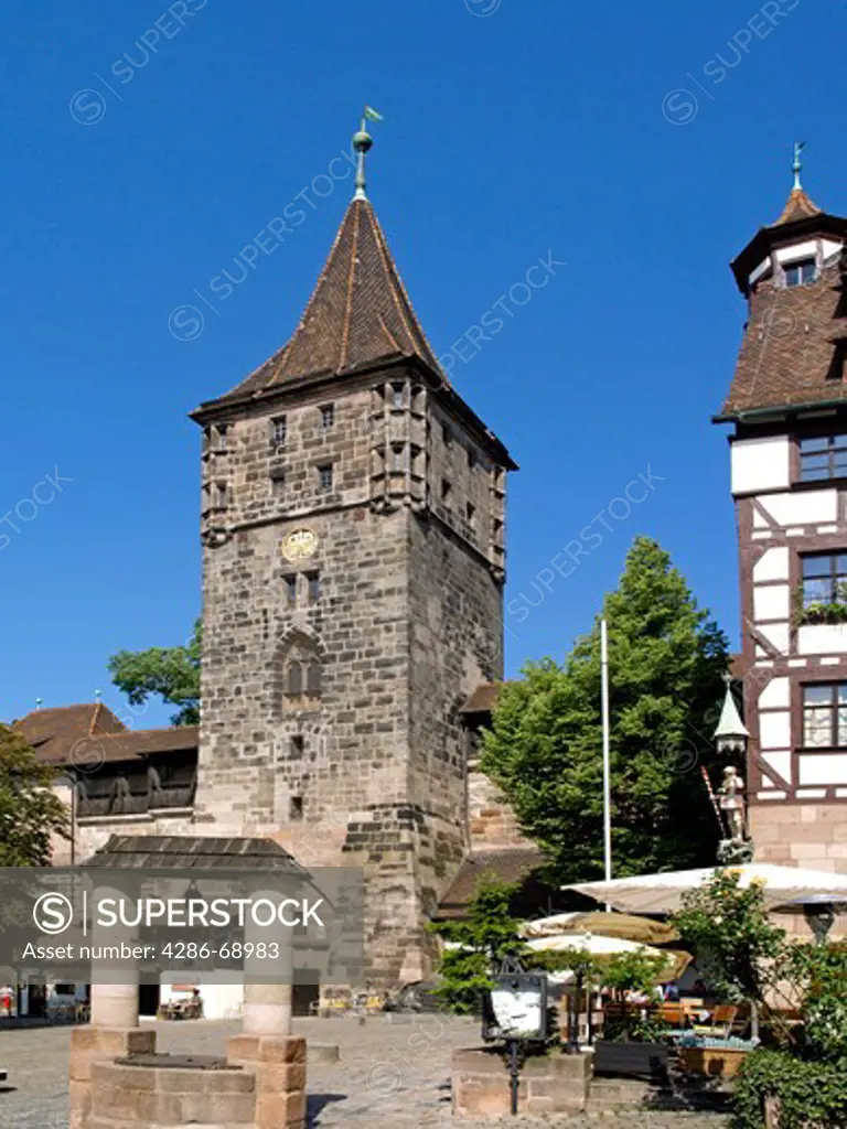 Nuremberg old city Tiergaertner Tor, Germany