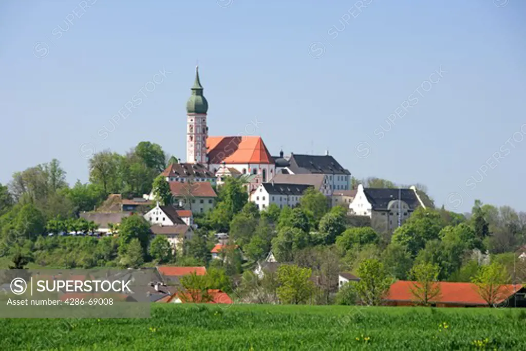 Andechs upon the Ammersee Upper Bavaria Germany Benedictine monastery with brewery