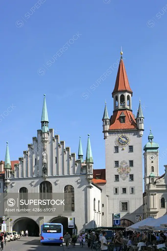 Old Town Hall on Marienplatz, Munich, Bavaria, Germany