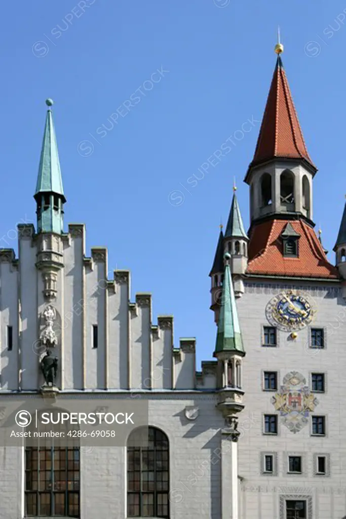 Old Town Hall on Marienplatz, Munich, Bavaria, Germany