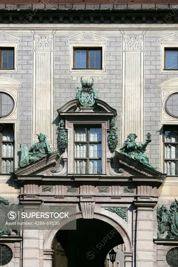 Entrance of the Residenz in Munich, Bavaria, Germany