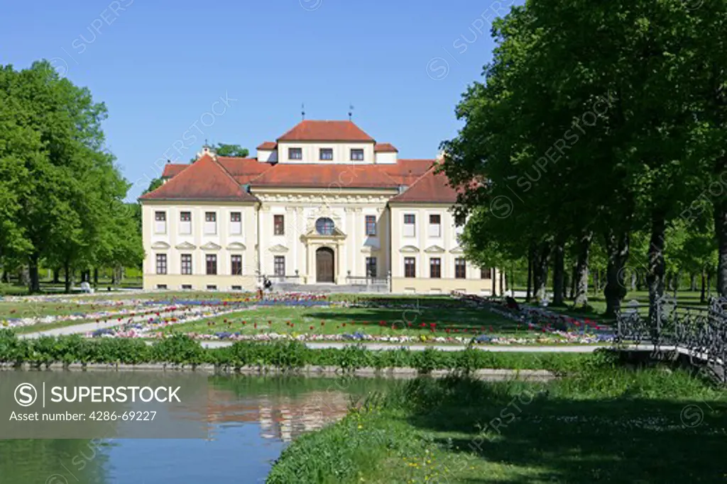 Castle Lustheim at Schleissheim park and palace grounds Munich Bavaria Germany