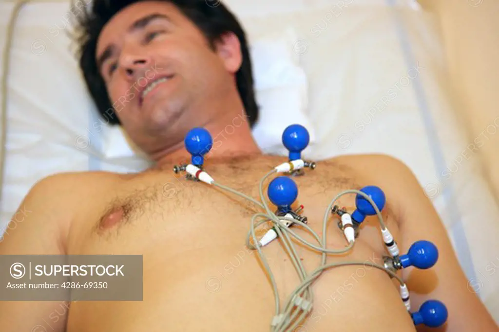 Man having ECG test