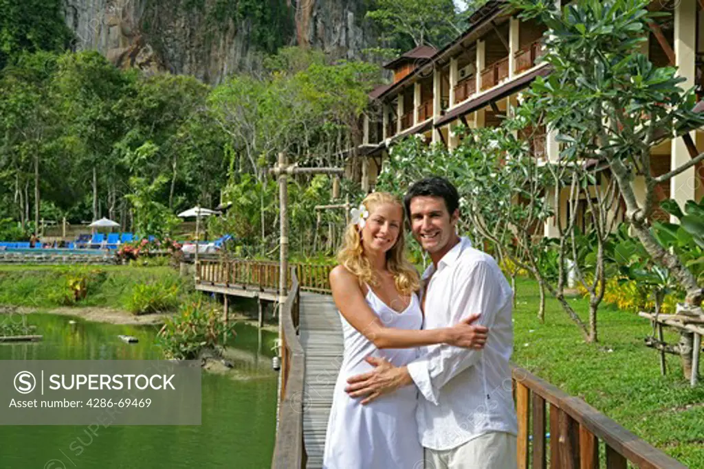 couple enjoying summer holidays at Railay Princess Resort Hotel in