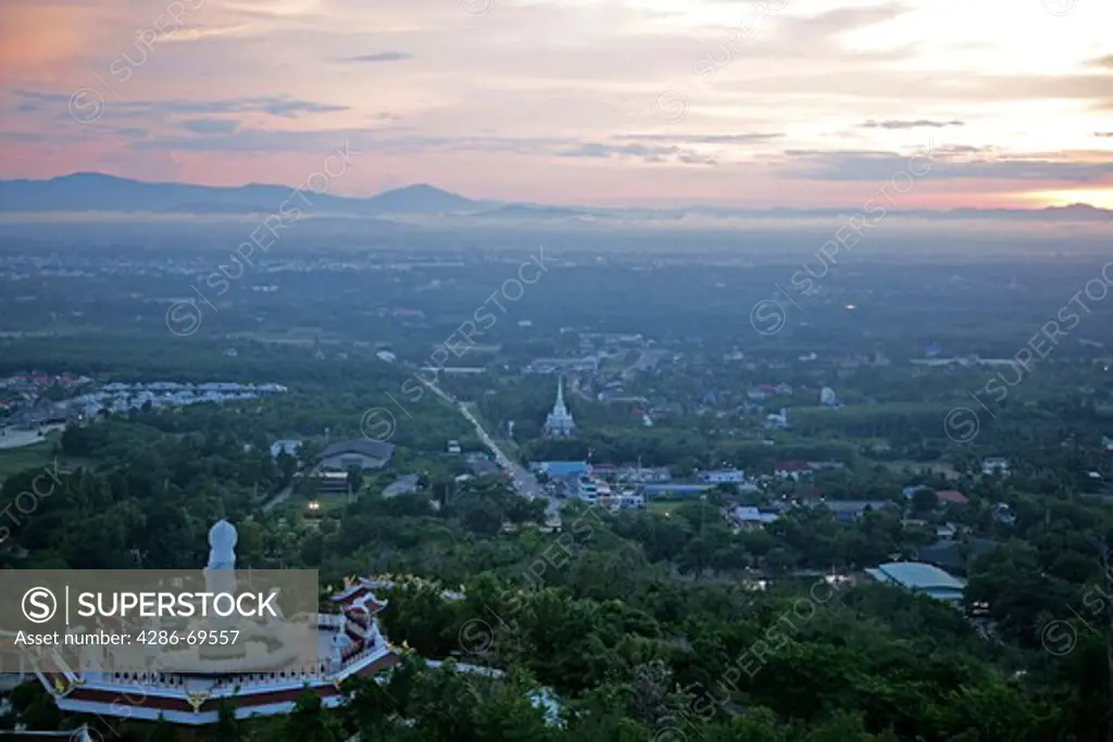 , view over Hatyai at evening