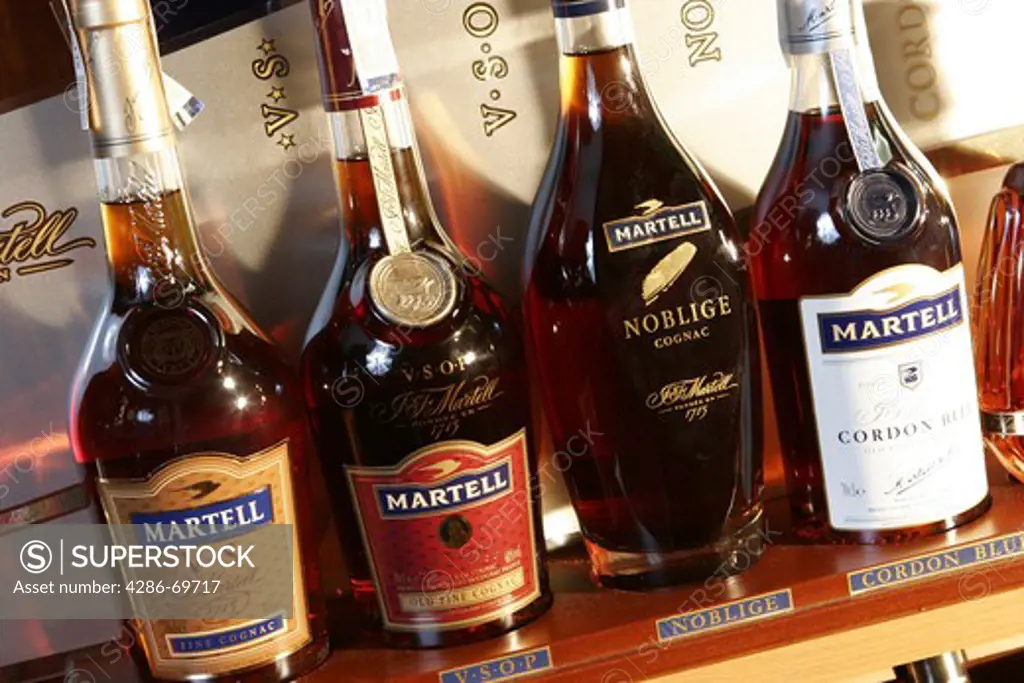 Different kinds of cognac Martell