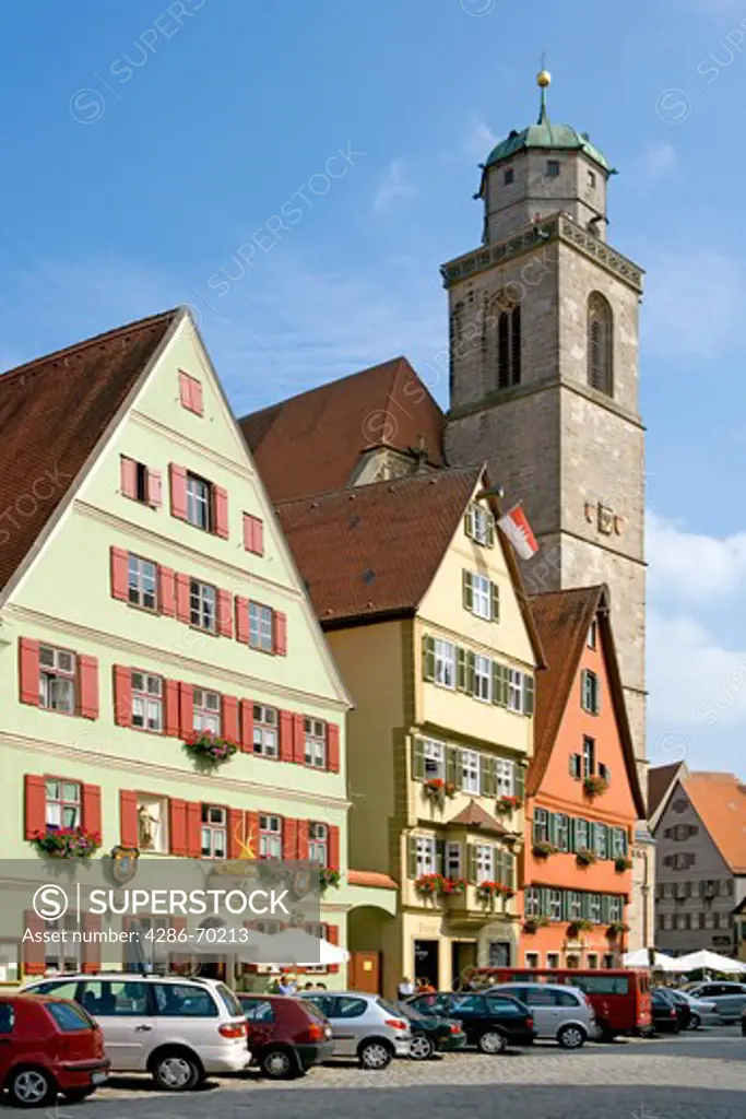 the historic city of Dinkelsbhl, Dinkelsbuehl, Bavaria, Germany