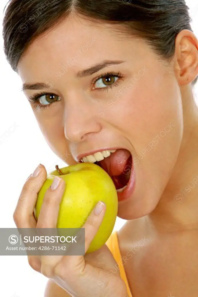 Woman with fruit