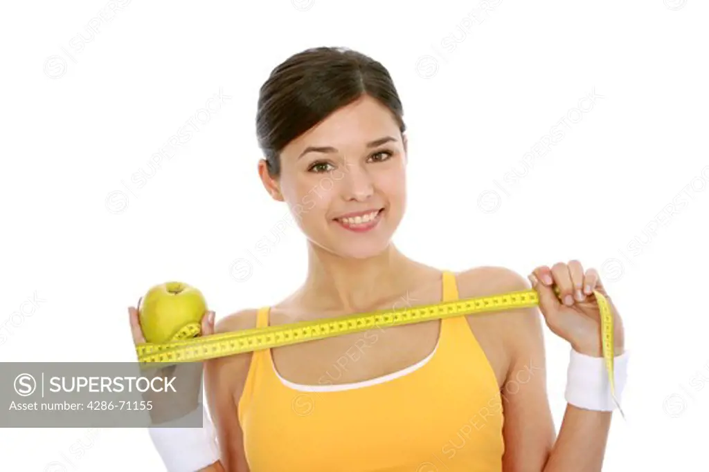 Woman with symbolism for slimness cure)