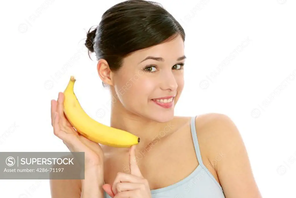 Woman with banana