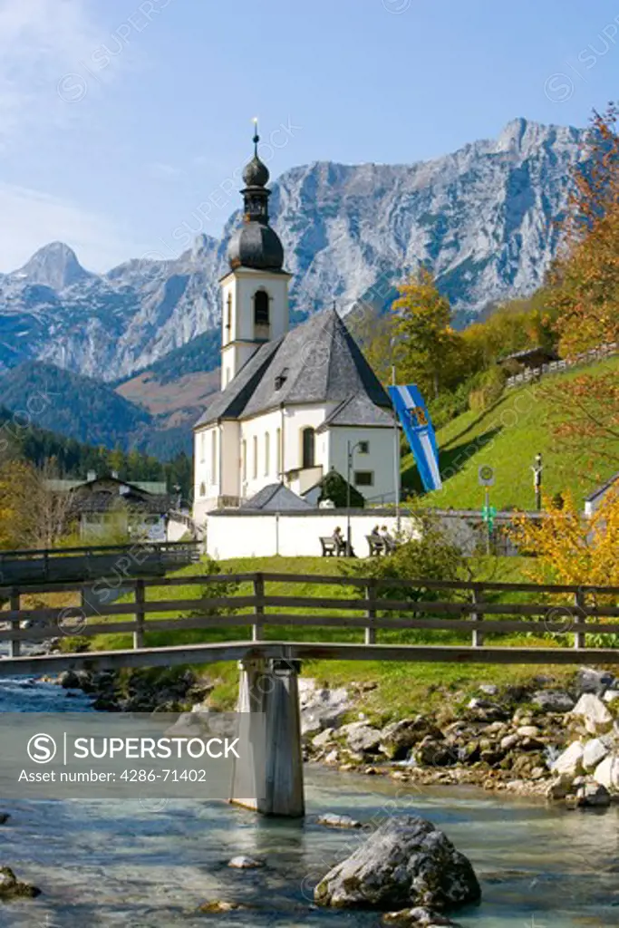 Germany, Bavaria, Berchtesgadener Land, Ramsau, church St.Fabian und Sebastian