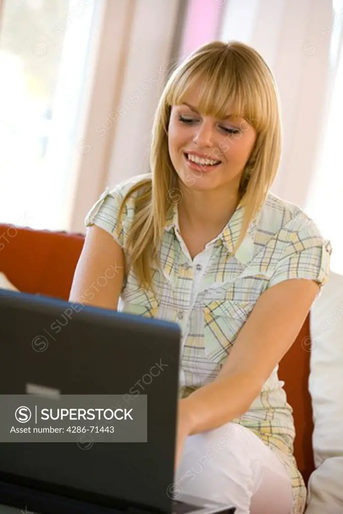 Woman with a Laptop Computer