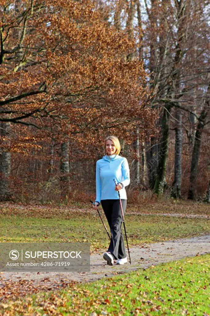 woman, Nordic Walking