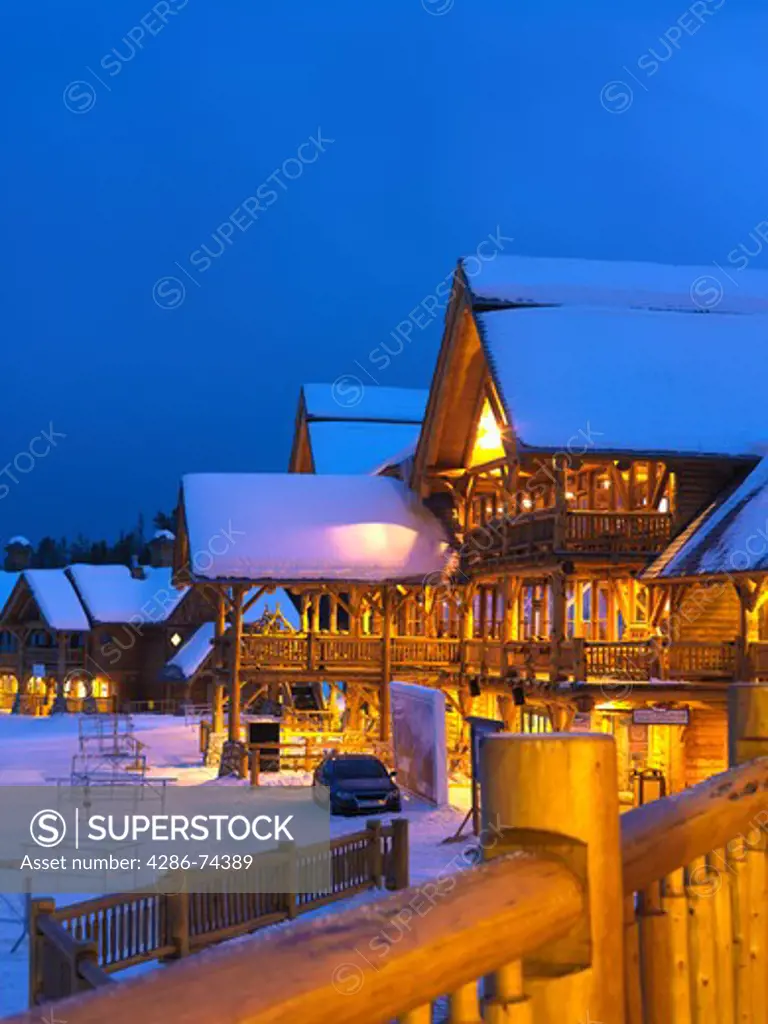 Canada Alberta Banff National Park Lake Louise,Wiskeyjack ski lodge in winter
