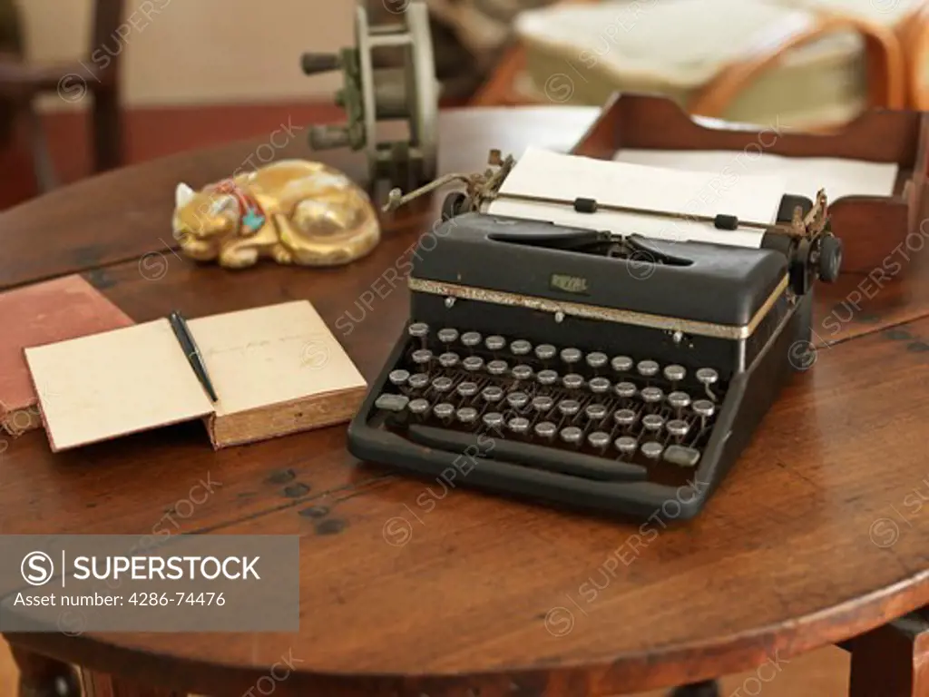 Antique typewriter once used by Ernest Hemingway
