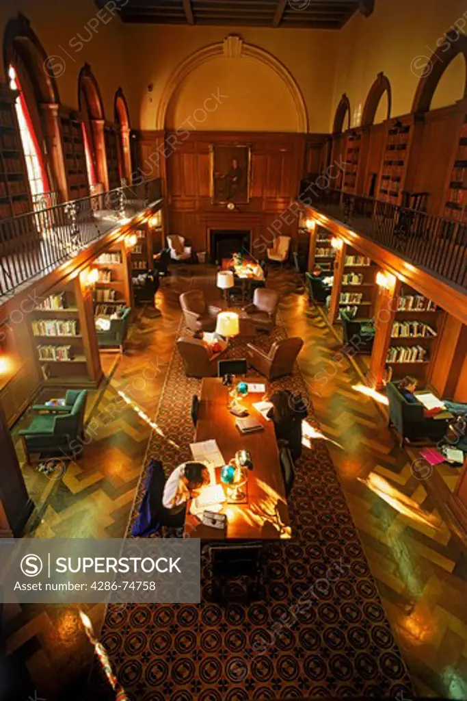 Students in Dartmouth College school library