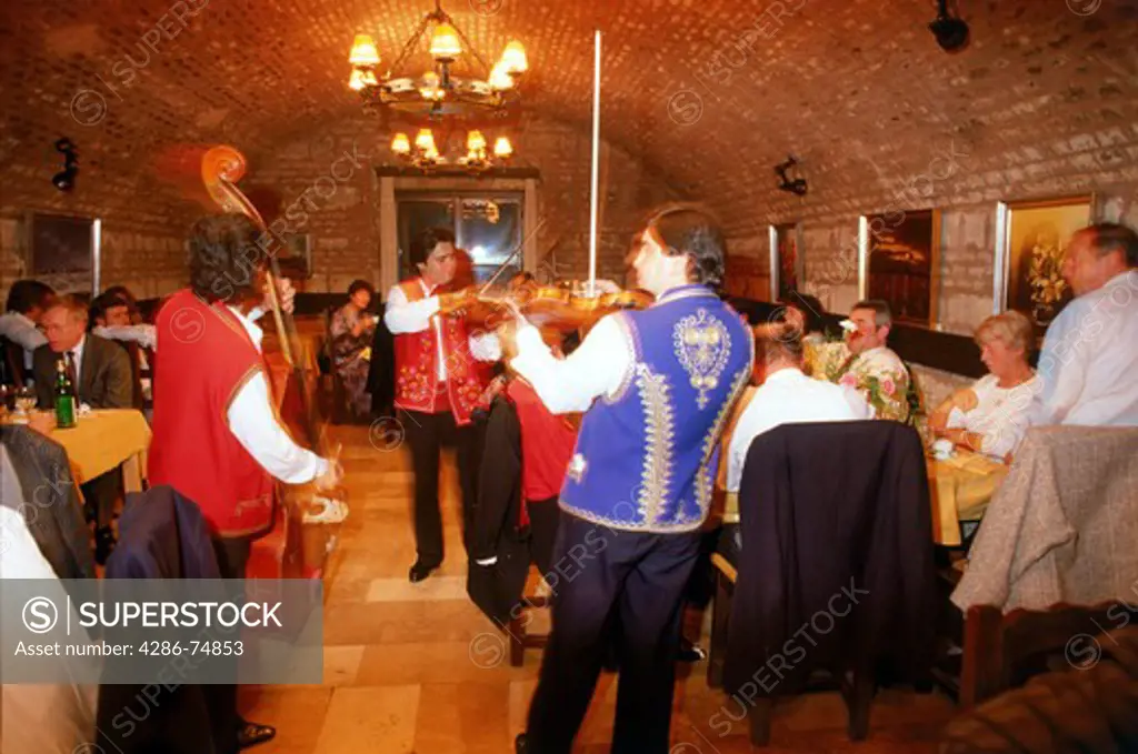 Hungarian gypsy music at Citadella  Restaurant in Budapest