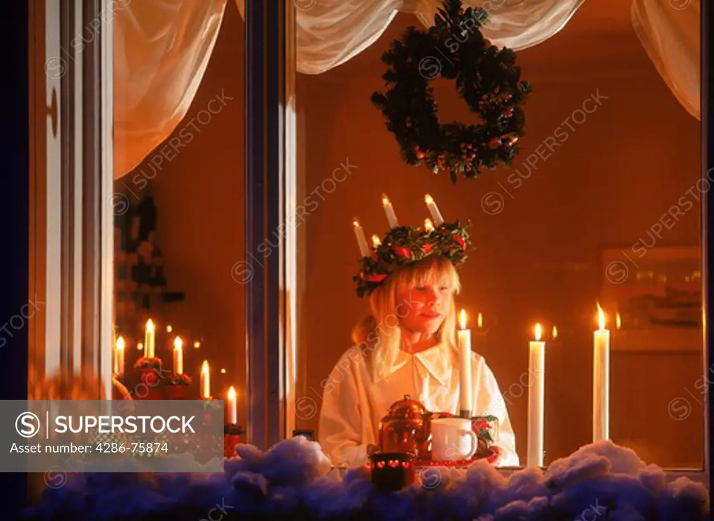 December 13th in Sweden is Saint Lucia Day when children wear coronets of candles